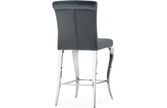 Полубарный стул Joan, темно-серый / хром
