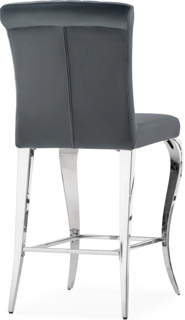 Полубарный стул Joan, темно-серый / хром