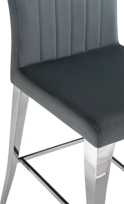 Полубарный стул Joan, темно-серый / хром