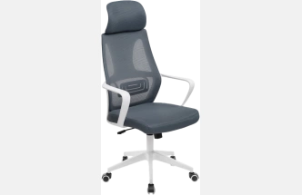 Офисное кресло Golem, с подголовником, dark gray / white