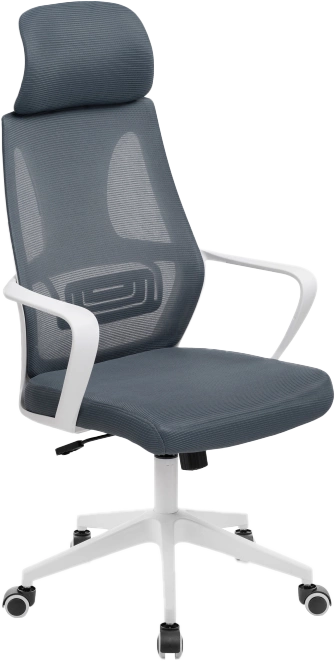 Офисное кресло Golem, с подголовником, dark gray / white