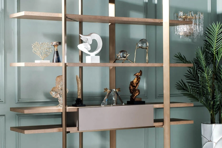 Стеллаж 58DB-21171STEL, открытый, светло-коричневый