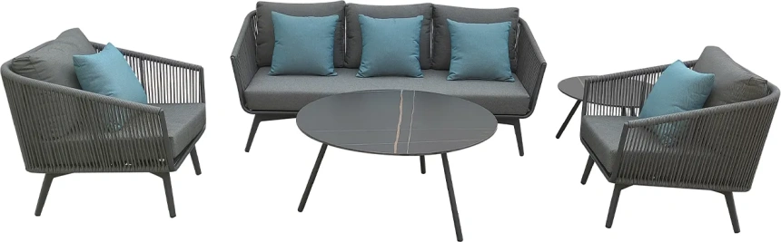 Стол кофейный уличный Embrace, d100*38, черный
