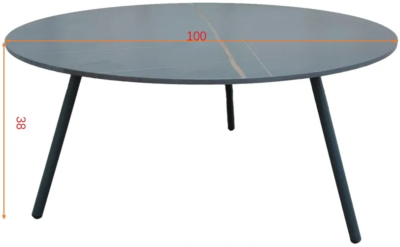 Стол кофейный уличный Embrace, d100*38, черный