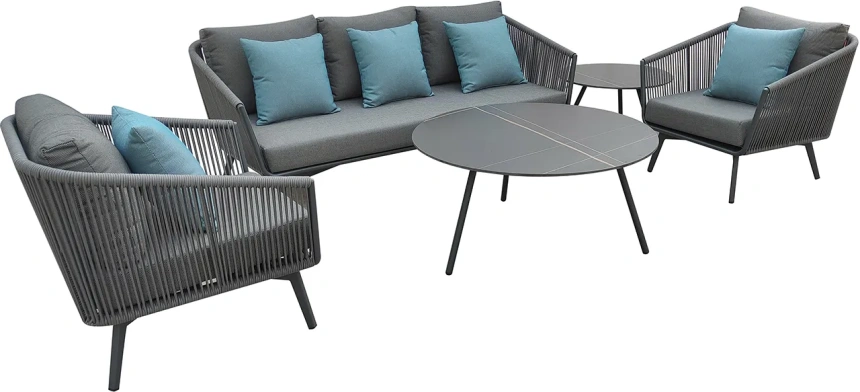 Стол кофейный уличный Embrace, d100*38, черный