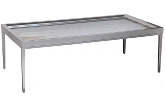 Журнальный стол Mirage, 76x142x46, МДФ, хром