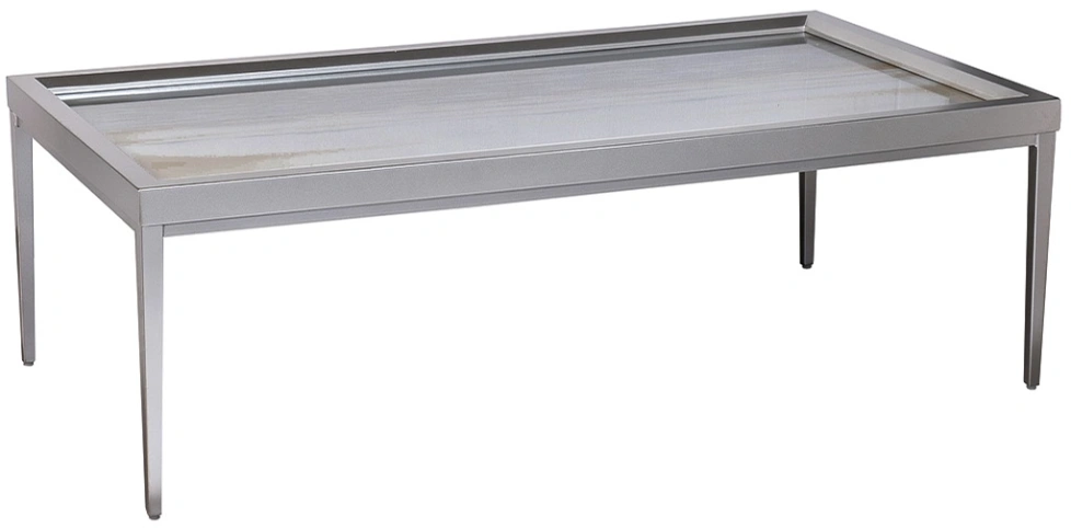 Журнальный стол Mirage, 76x142x46, МДФ, хром