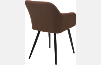 Стул Brandy, мягкий, 505-11 Кофе, велюр "беспальчиковый", черный каркас
