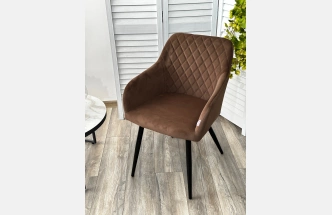 Стул Brandy, мягкий, 505-11 Кофе, велюр "беспальчиковый", черный каркас