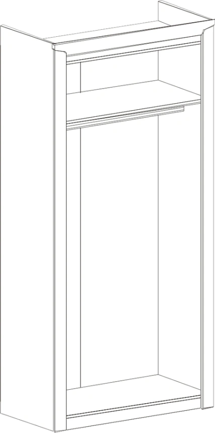 Шкаф двухдверный Соренто, распашной для одежды, дуб бонифаций