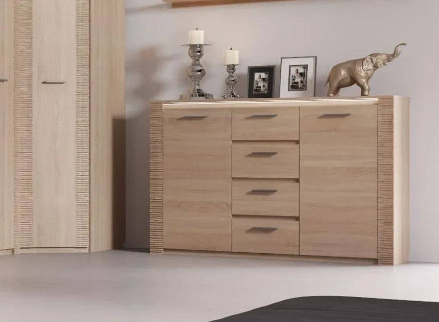Комод 1395 Элана, большой, дуб сонома