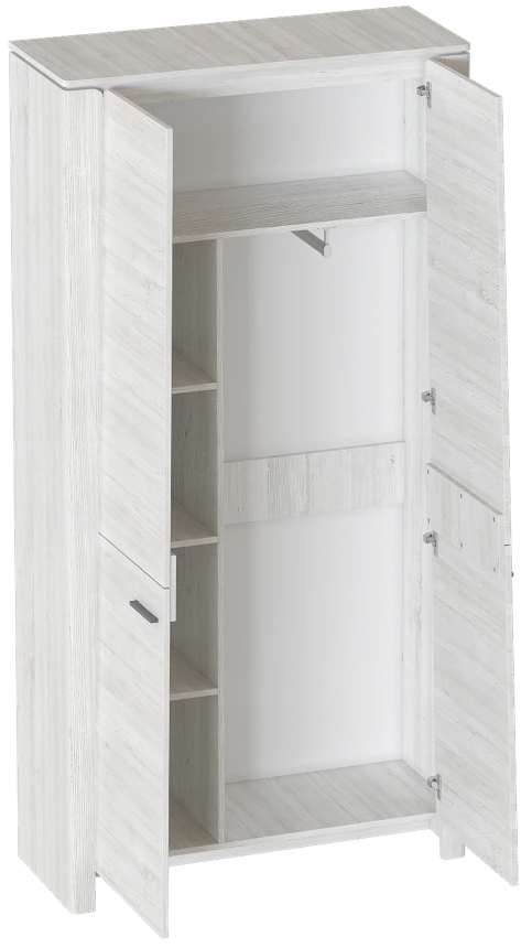 Шкаф двухдверный Мальта, 105x39.5x211, распашной с полками, дуб винтерберг