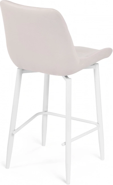 Барный стул Алст К, крутящийся, молочный / белый