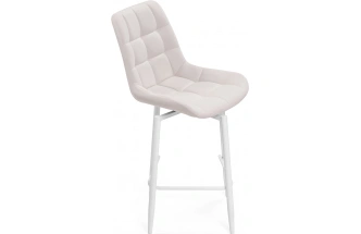 Барный стул Алст К, крутящийся, молочный / белый