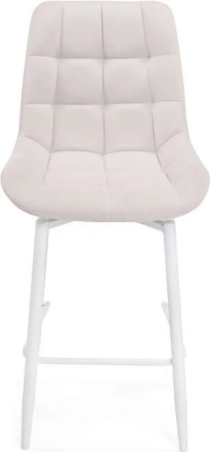 Барный стул Алст К, крутящийся, молочный / белый