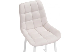 Барный стул Алст К, крутящийся, молочный / белый