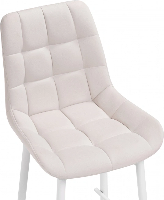 Барный стул Алст К, крутящийся, молочный / белый