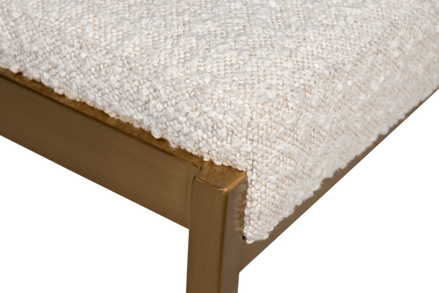 Барный стул GY-08216, букле, бежевый / матовое золото