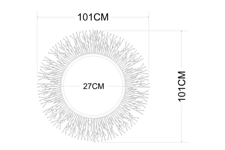 Зеркало настенное 19-OA-5890