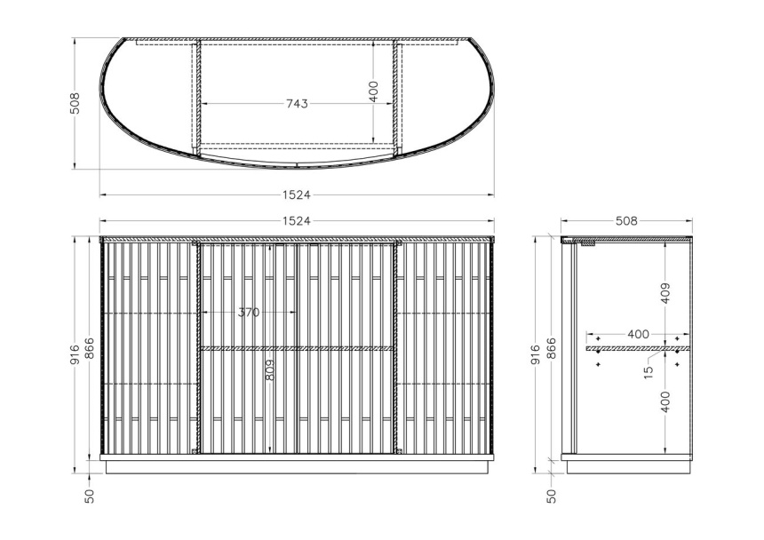 Комод KFG040, с полками