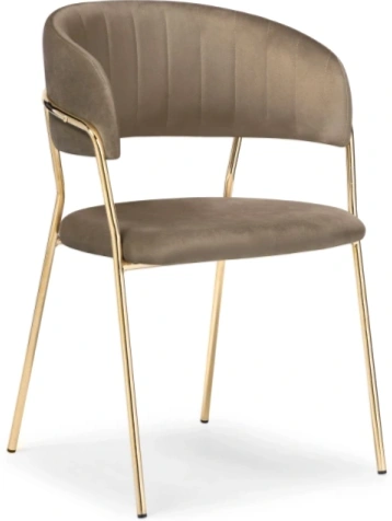 Стул Kamelia, на металлокаркасе, капучино / золото